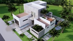 Modern House Plan 16×18 Meter 54×59 Feet 3 Beds 3 Baths Full Plan (A4 Hard Copy)