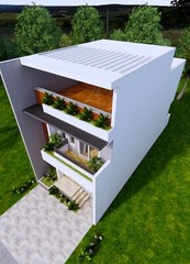 20×40 Feet House Plans 6×12 Meter 5 Bed 7 Bath Terrace R PDF Plan (A4 Hard Copy)