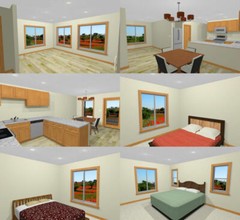 56×50 Apartment – 2-RV – 3 Br 2.5 Ba – PDF FloorPlan – 1,703 sqft – Model 1C
