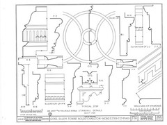 Federal style wood house, Traditional Colonial home, architectural blueprints