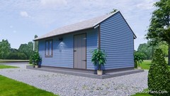 13×23 Feet 4×7 Meter 1 Car Garage Shed Plan PDF Plans (A4 Hard Copy)