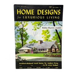 1963 Vintage MCM HOME DESIGNS Luxurious Living House Plan Catalog Magazine 21st