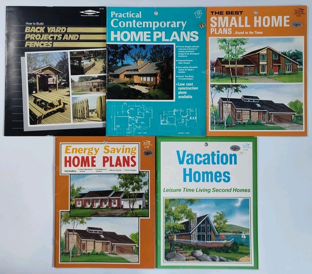 Vintage National Plan Service Home Plans Lot 5 Small Vacation Energy Saving