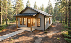 840 Sqft (Living) Modern Cabin – 2 Bd, 1 Ba