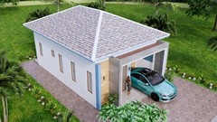 Custom Small House Design 6×9 Meter 2 Beds 1 Bath 20×30 Feet Hip (A4 Hard Copy)
