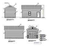 14’X24′- 24’X14′ ONE CAR GARAGE PLANS GABLE ROOF GARAGE PLAN 22-1424-GBL-2Z
