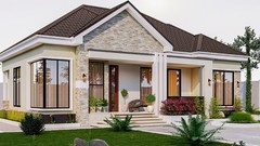 Modern 3 Bedroom House Plan