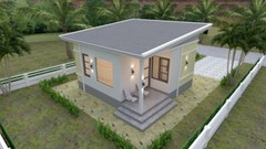 20×20 Feet One Bedroom Small House Plan 6×6 Meter 2 Bath Shed PDF (A4 Hard Copy)