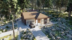 Mountain House 3 Bed, Bathroom, 2 Car Garage CAD Blueprints Metric/Imperial
