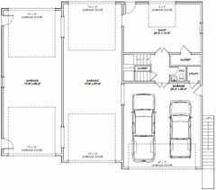 60×50 Apartment with 2-Car 2-RV Garage – PDF FloorPlan – 1,648 sqft – Model 2D