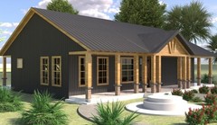 Cottage Small House Plan 3 Bedroom 2.5 Bath 1 Kitchen With Dining, Living Room