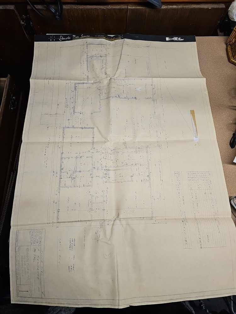 1966 Edwards TEXARKANA Architectural History House Plan Blue Prints GRIFFIN