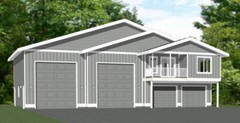 60×44 Apartment with 2-Car 2-RV Garage – PDF FloorPlan – 1,415 sqft – Model 1C