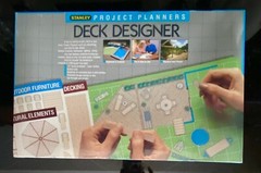 Stanley Project Planners Deck Designer (1988) NOS 1/4” Scale Grid, Manual Plus