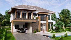 Custom House Plans 15×11 Meter 49×36 Feet 5 Beds 5 Baths Hip Roof (A4 Hard Copy)