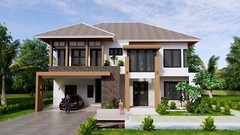 Custom House Plans 15×11 Meter 49×36 Feet 5 Beds 5 Baths Hip Roof (A4 Hard Copy)