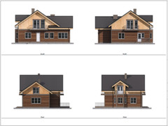 45’x32’ 5 Bed, 3 Bath Two-Story House Architectural Build Plans PDF.