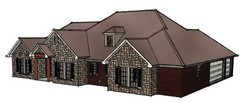 Construction Plans/ 2650 SF Conditioned space House w/3 car garage 4BR 2.5 Baths