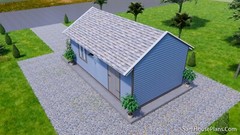 13×23 Feet 4×7 Meter 1 Car Garage Shed Plan PDF Plans (A4 Hard Copy)