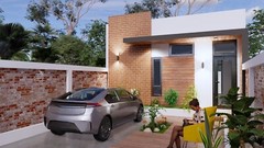 20×23 One Bedroom Small House Plan 6×7 Meter 1 Bath PDF Full Plan (A4 Hard Copy)