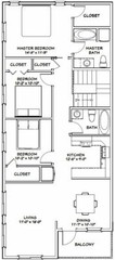 56×50 Apartment – 2-RV – 3 Br 2.5 Ba – PDF FloorPlan – 1,703 sqft – Model 1C