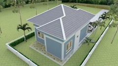 22×28 Feet Small House Plan 6.5×8.5 Meter 2 Beds 1 bath PDF (A4 Printed Plans)