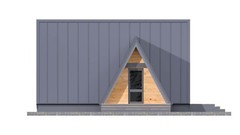 34’x28’ 1 Bedroom, 1 Bath Cozy A-Frame Cabin Architectural Plans PDF Download.