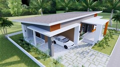 House Design Plan 16×12 Meter 52×39 Feet 3 Bedrooms Shed Roof (A4 Hard Copy)