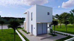 16×30 Feet Small House Plan 4.7×9 Meter 2 Bed 2 Bath Hidden Roof (A4 Hard Copy)