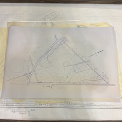 Vintage Architectural Site Plan Princeton NJ Landscape Drawings Blueprint Lot