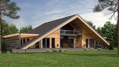 100’x56’ 4-Bedrooms, 4-Bathrooms Charming A-Frame Architectural Build Plans PDF