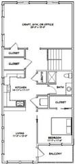 44×48 Apartment with 2-Car 1-RV Garage – PDF FloorPlan – 1,648 sqft – Model 1
