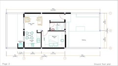 20×23 One Bedroom Small House Plan 6×7 Meter 1 Bath PDF Full Plan (A4 Hard Copy)