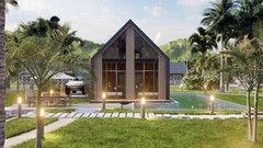 Black House 2 Bed, Bathroom, Terrace&Mansard Roof CAD Blueprints Metric/Imperial