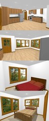 40×42 Apartment with 2-Car 1-RV Garage – PDF FloorPlan – 1,153 sqft – Model 1D