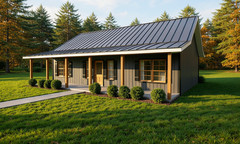 1,250 Sqft (Living) Modern Farm House with – 3 Bd, 2 Ba,