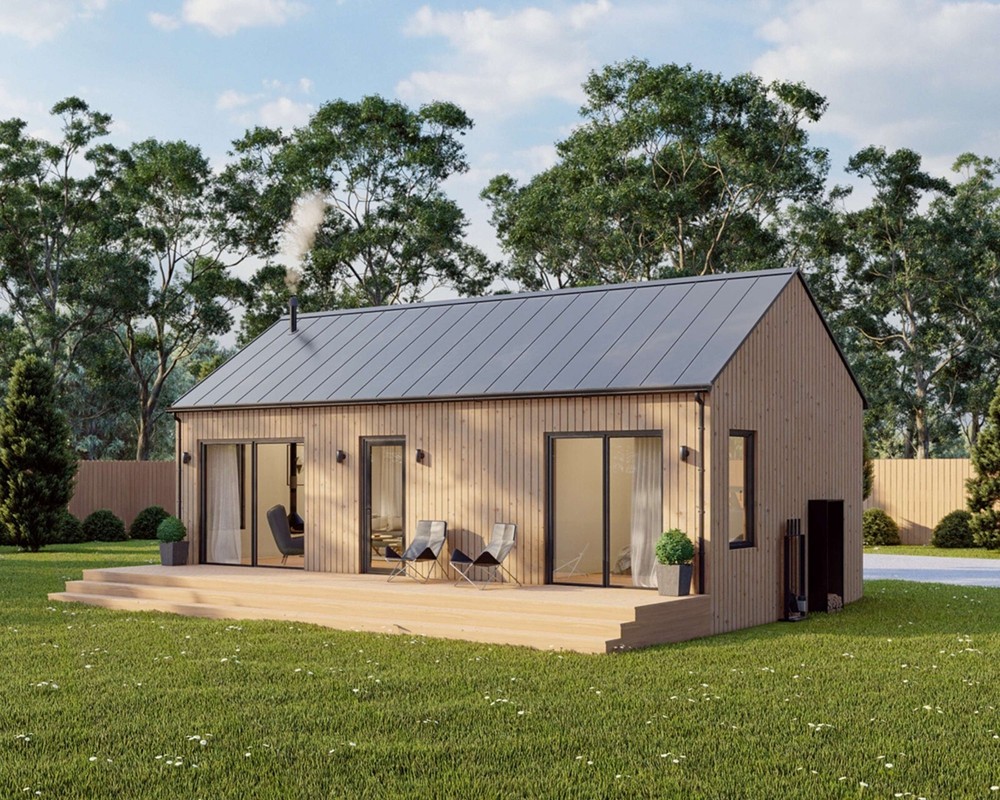 Modern Cabin House, 16′ x 32′, 512 Sq Ft, Tiny House, Architectural Plans