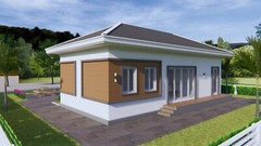 House Plan 12×8 Meter 40×27 Feet 3 Beds 2 Baths Hip Roof PDF (A4 Hard Copy)