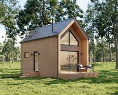 Modern Cabin House, 12′ x 20′, 512 Sq Ft, Tiny House, Architectural Plans