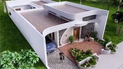 33×65 Feet House Plans 10×20 Meter 3 Bedrooms with Swimming Pool (A4 Hard Copy)