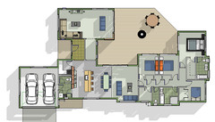 4 Bedroom Floor Plan: 2165 SF, 2 Bath, 2 Car Garage (Digital Download)