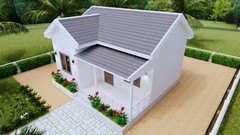 24×20 Feet Tiny House Plans 7×6 Meter One Bed Gable Roof PDF Plan (A4 Hard Copy)