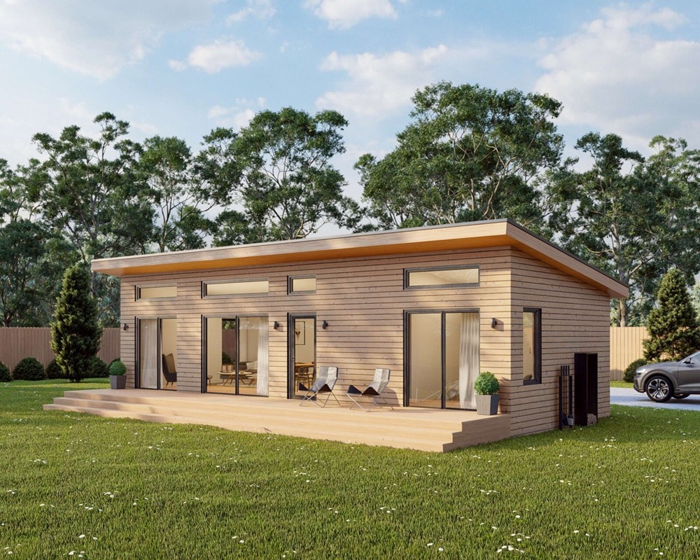 Modern Cabin House, 16′ x 40′, 640 Sq Ft, Tiny House, Architectural Plans