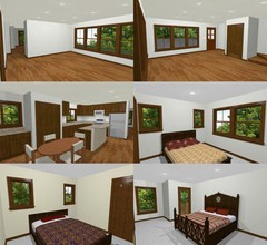 40×42 House — 3 BR 2.5 Ba 1-RV Garage – PDF Floor Plan – 1,619 sqft – Model 2C