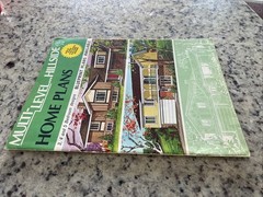 Vintage 1972 MCM Multi-Level Hillside Home Plans Design Catalog Blueprints