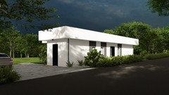 Small Modern 2 Bedroom 1.5 Bathroom House Floor Plan Blueprints, 1000SQFT/93m2