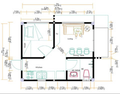 13×16 Small House 4×5 Meter 1 Bed 1 Bath Shed Roof PDF & A4 Hard Copy