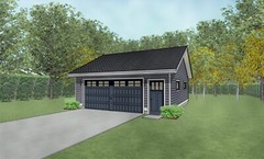 Double Car / 2 Car Garage Plan / Architectural Blueprints – 24 x 26