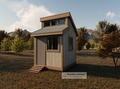 Shed Plans 8′ X 8′ Outdoor Garden Storage Blueprints with Workbench Layout