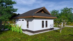 Cool Home Plans 11×14 Meters 36×46 Feet 3 Beds 2 Baths Gable Roof (A4 Hard Copy)